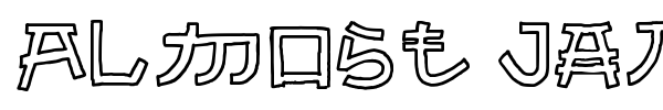 Almost Japanese Cartoon font preview